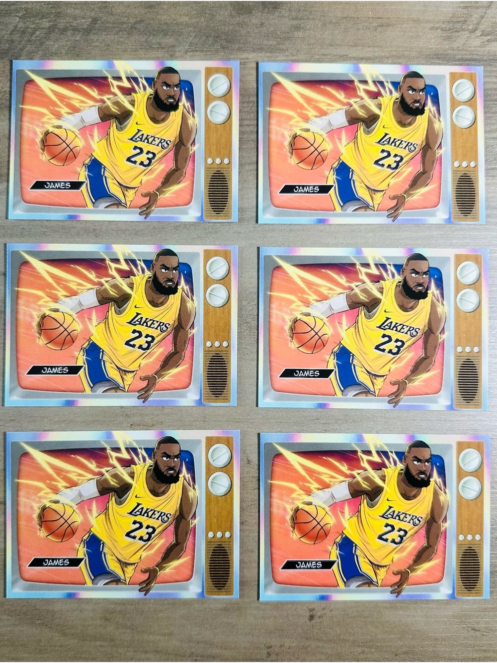 LeBron James Lot of (6) 2025 Topps Anime #A15 Novelty Basketball Cards. Lakers.